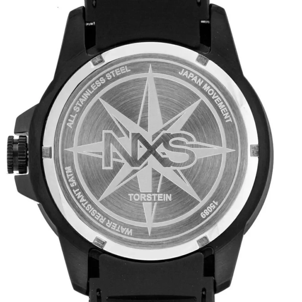 NWB NSX Watches Torstein Black Men's Sport Watch Bold Colored Luminescence